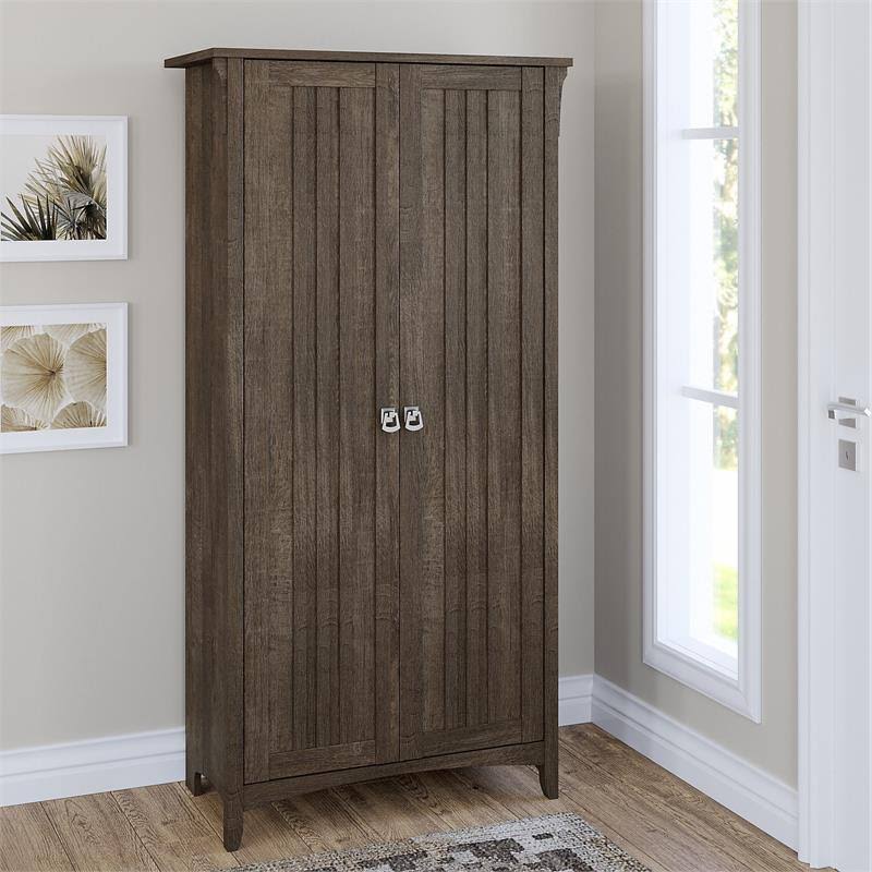 Ash Brown Tall Storage Cabinet with Doors U302