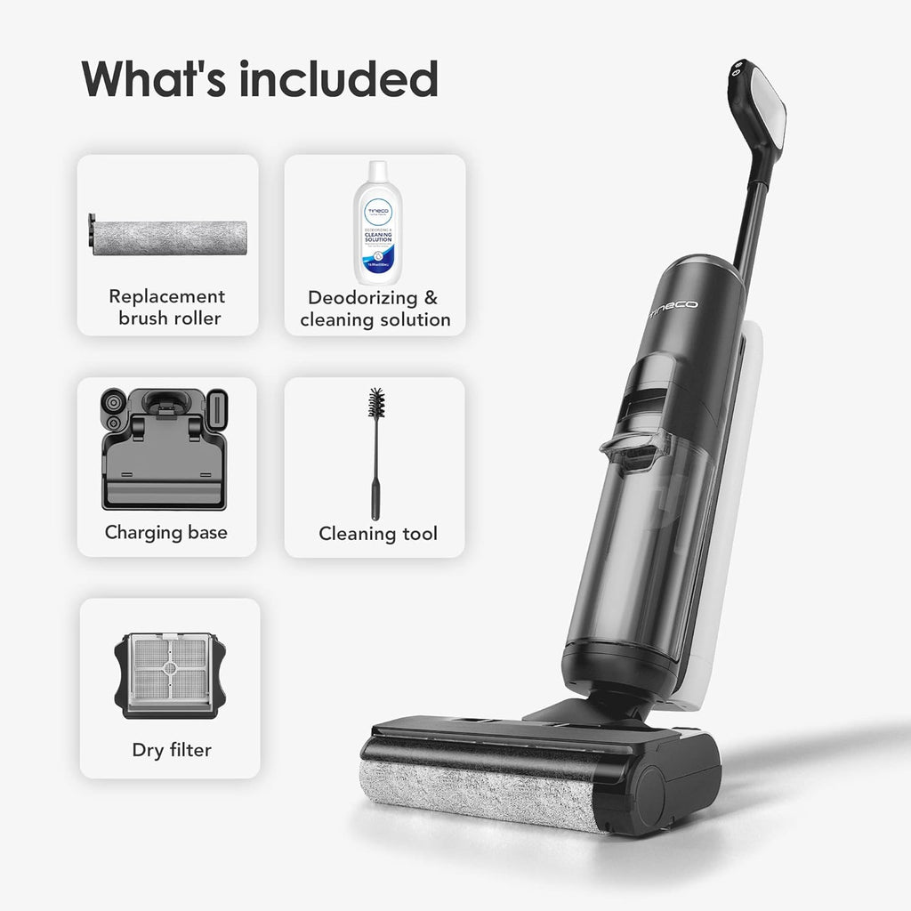 Smart Cordless Wet Dry Vacuum Cleaner and Mop, Black T244239