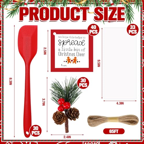30 Sets Christmas Silicone Spatula Set Q347