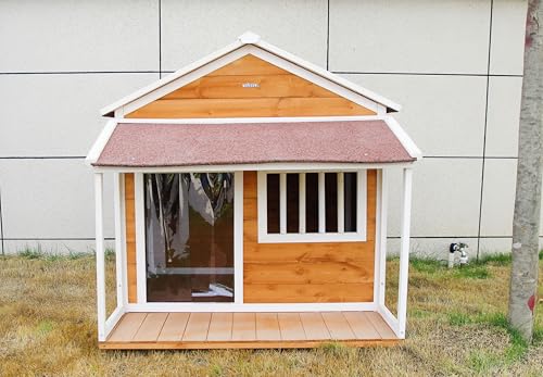 Brown Weatherproof Wooden Dog House R6434