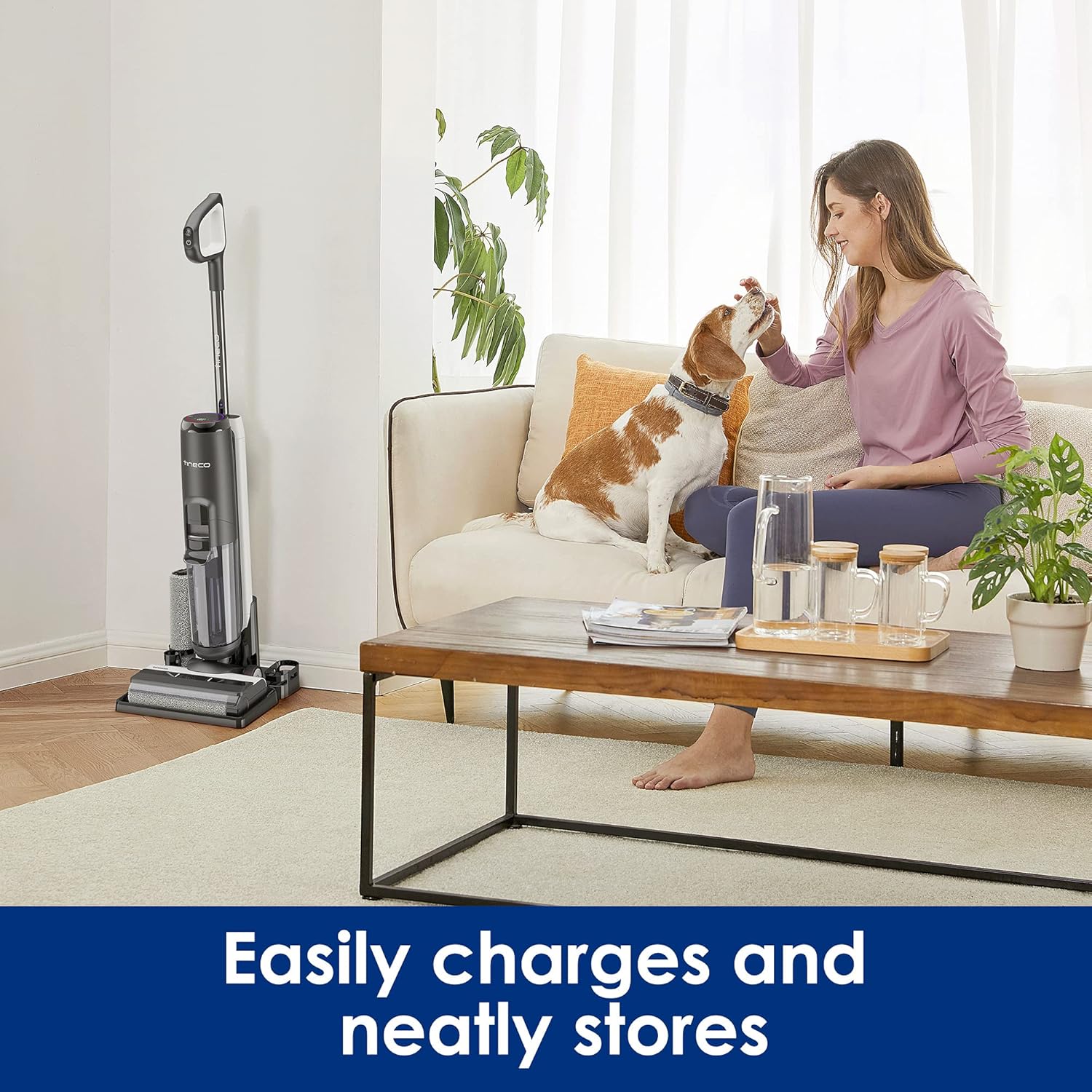 Smart Cordless Wet Dry Vacuum Cleaner and Mop, Black T244239