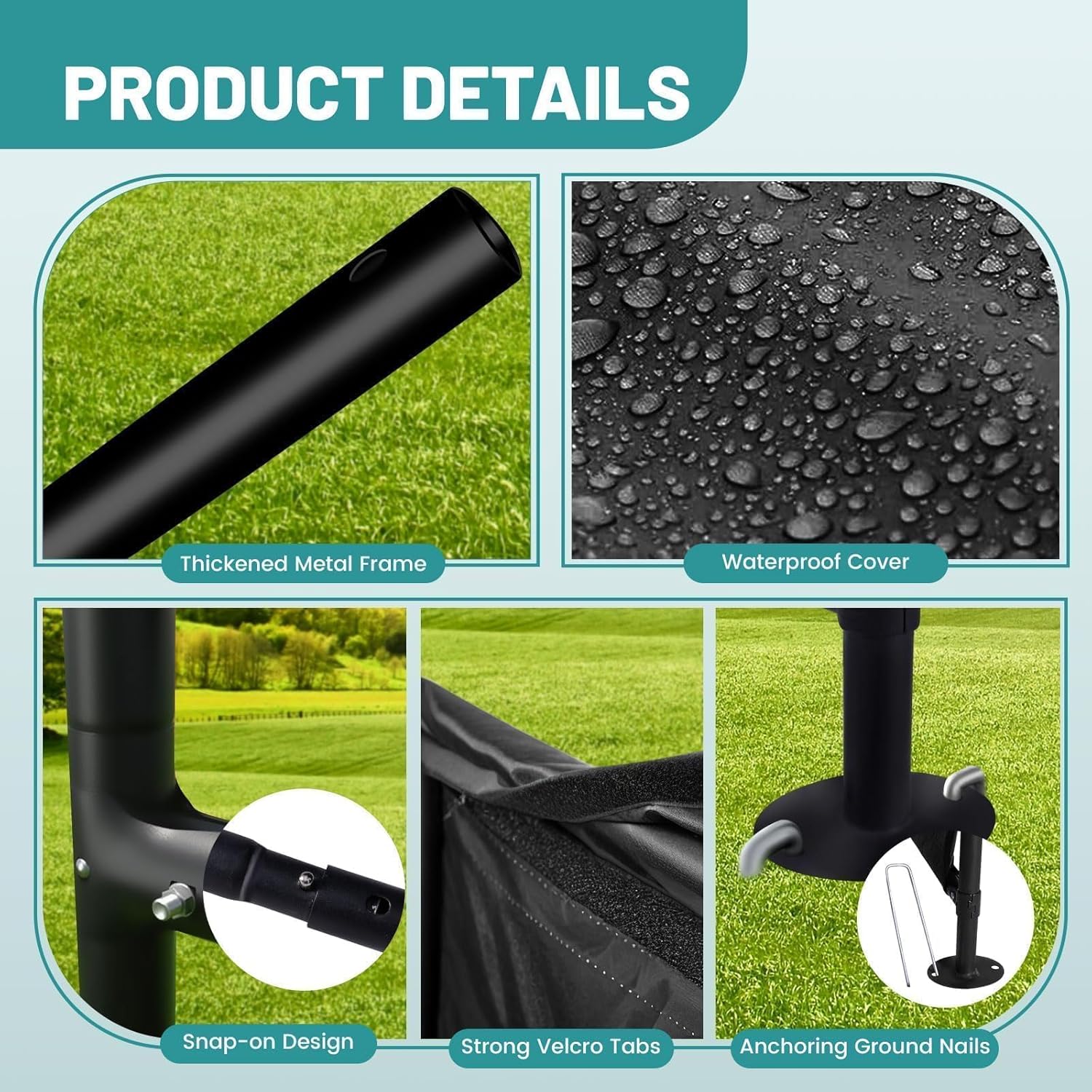Black Waterproof Dog House (49" L x 49" W x 43" H) N640
