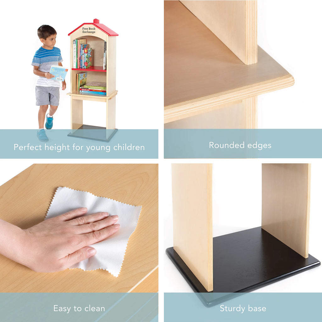 3-Shelf Wooden Bookcase V89981