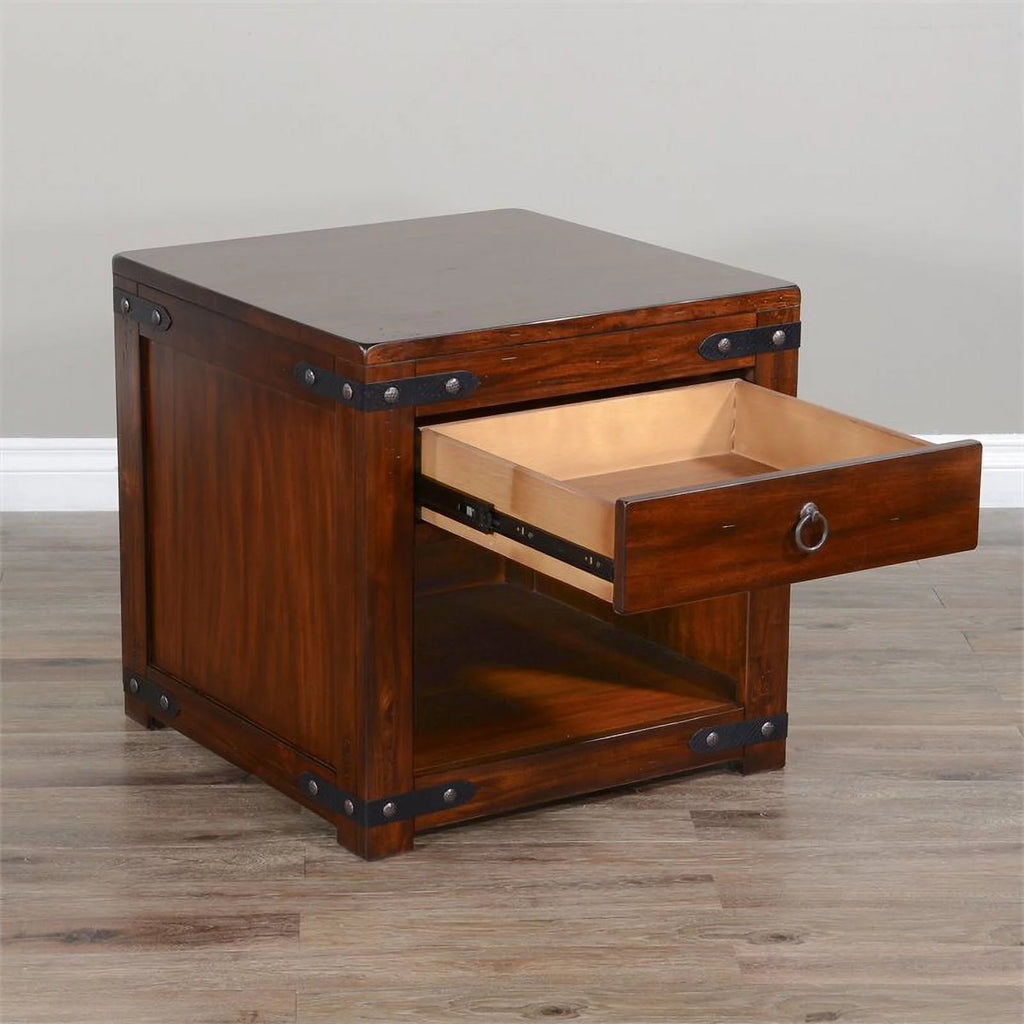 Dark Chocolate Wood End Table Set of 2 V797
