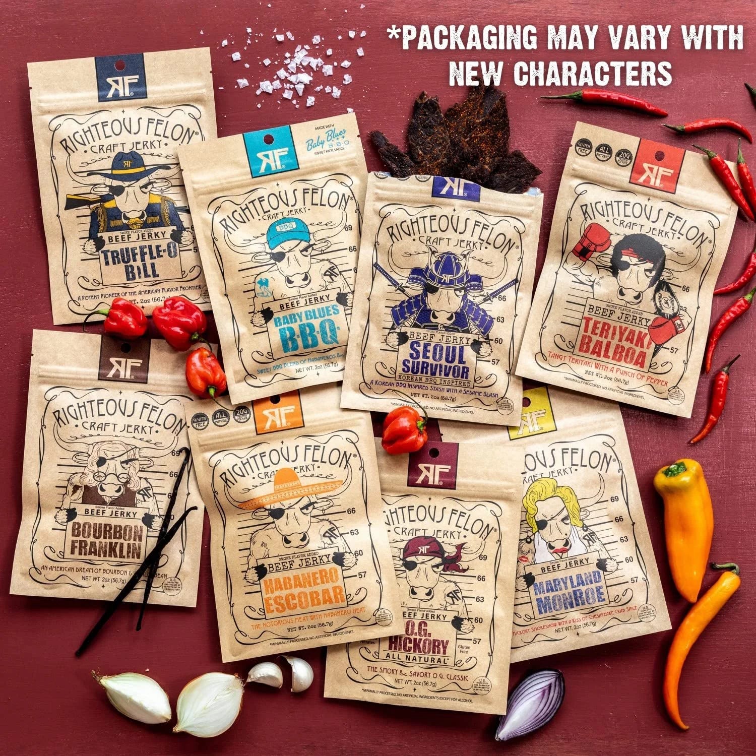 Beef Jerky Variety Pack 2 oz 8 Pack Y45816