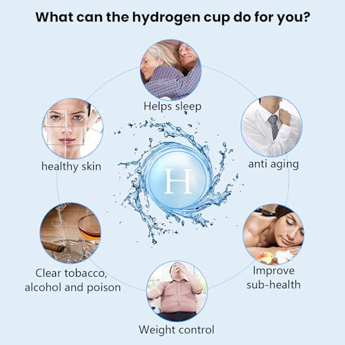 Blue Portable Hydrogen Water Bottle 380ml A90969
