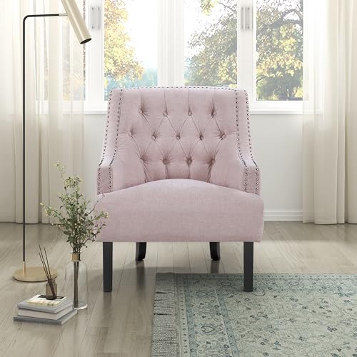 Black Chenille Upholstered Armchair with Solid Wood Frame S464
