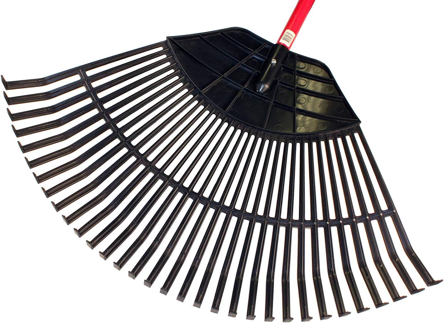 Poly Lawn and Leaf Rake with Fiberglass Handle, 31-Inch N644348