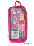 Pink 12" Fashion Doll Carrier with 3 Dolls O94092