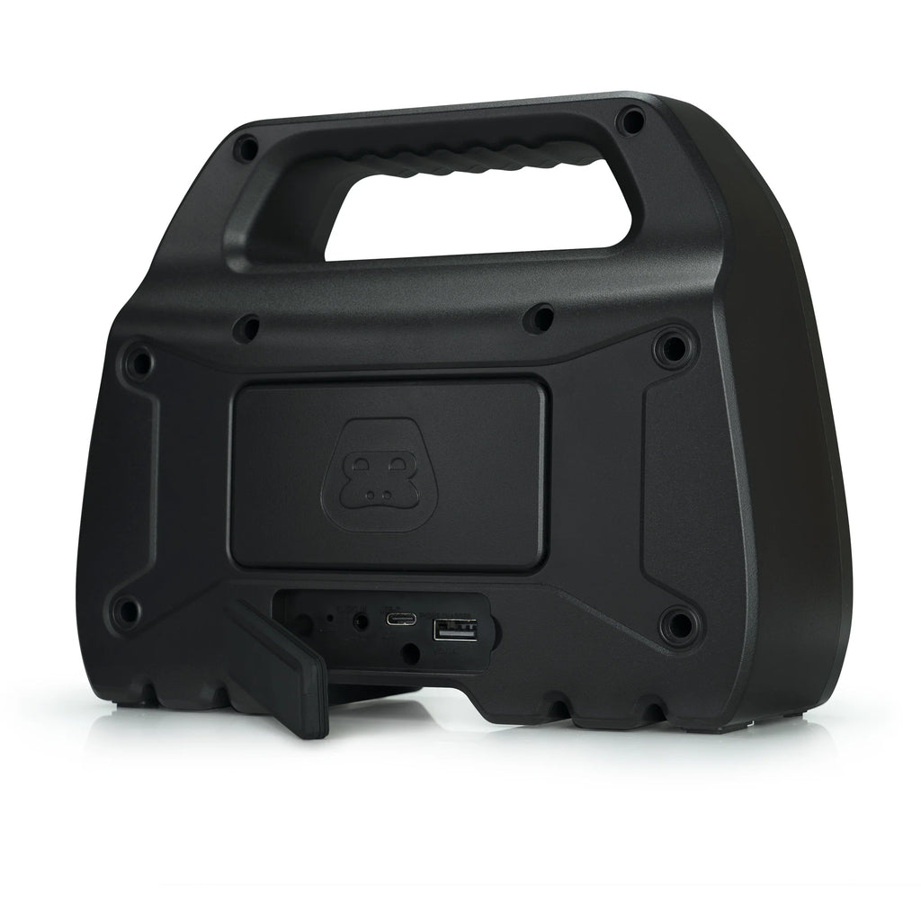 Rugged Water Resistant Portable Bluetooth Wireless Boombox Speaker with FM Radio Rechargeable Battery and USB Phone Charger D121