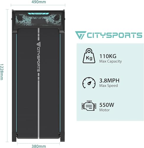 Ultra Slim Portable Under Desk Treadmill T94578