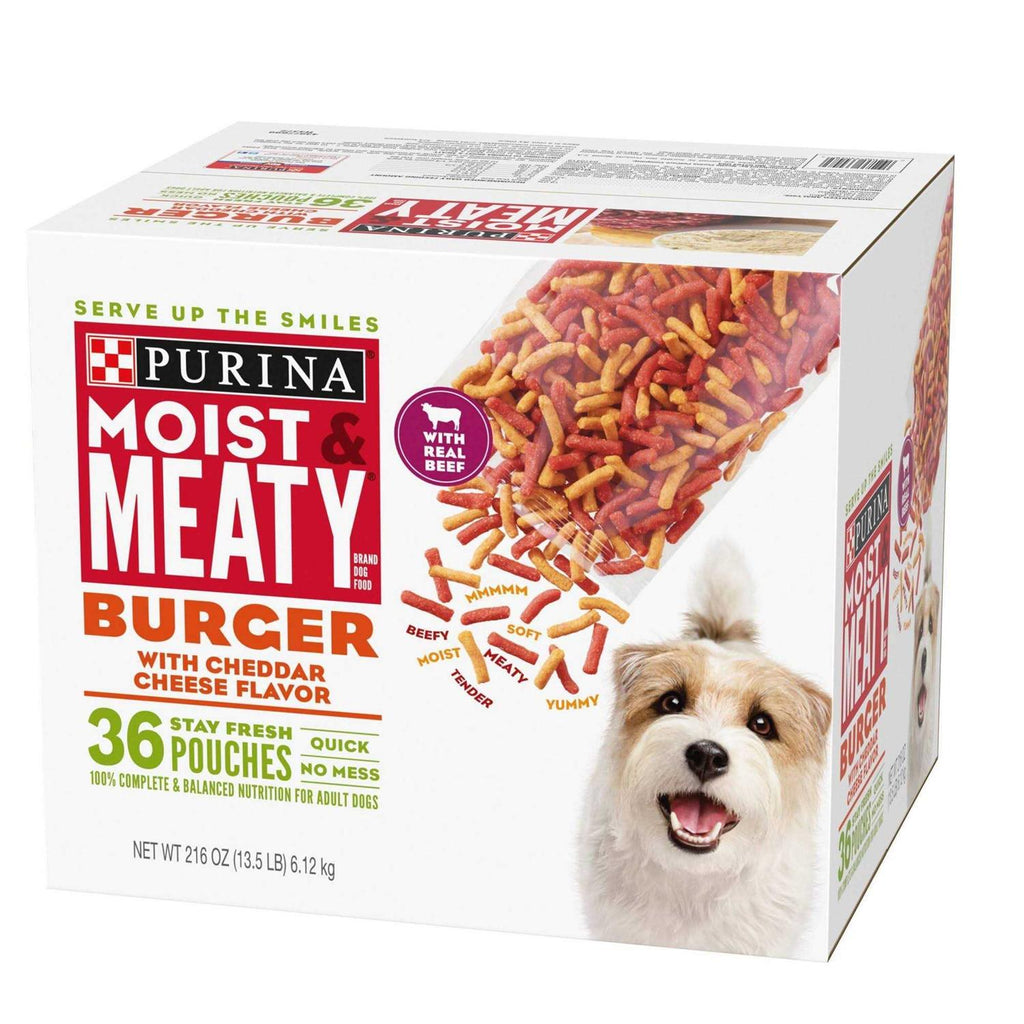 Moist & Meaty Burger with Cheddar Cheese Flavor Dry Dog Food W94891
