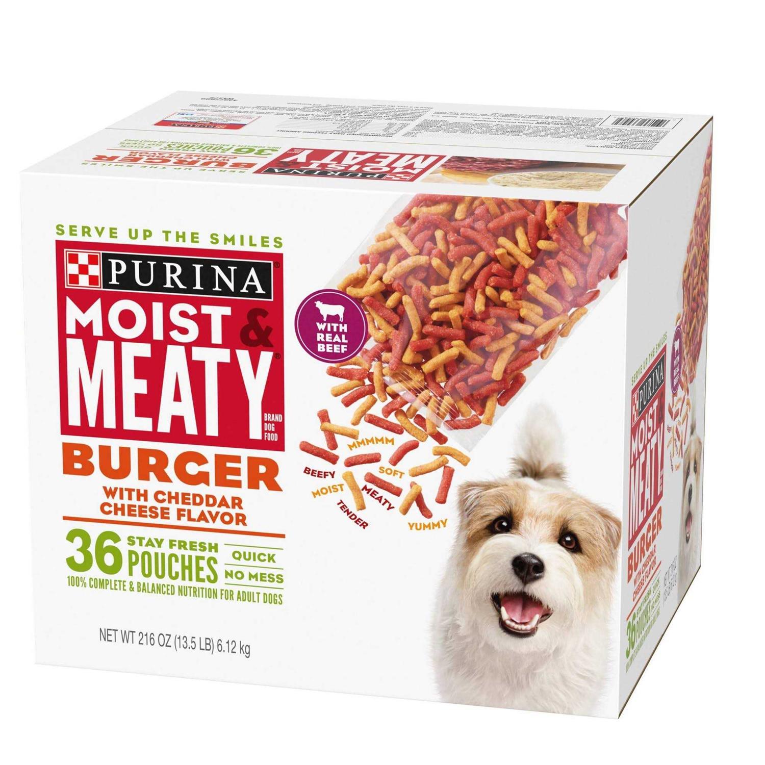 Moist & Meaty Burger with Cheddar Cheese Flavor Dry Dog Food W94891