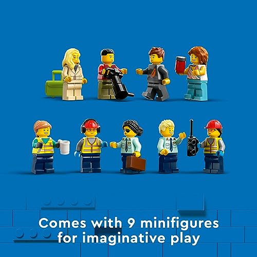 Passenger Airplane Building Toy Set with 9 Minifigures N6391