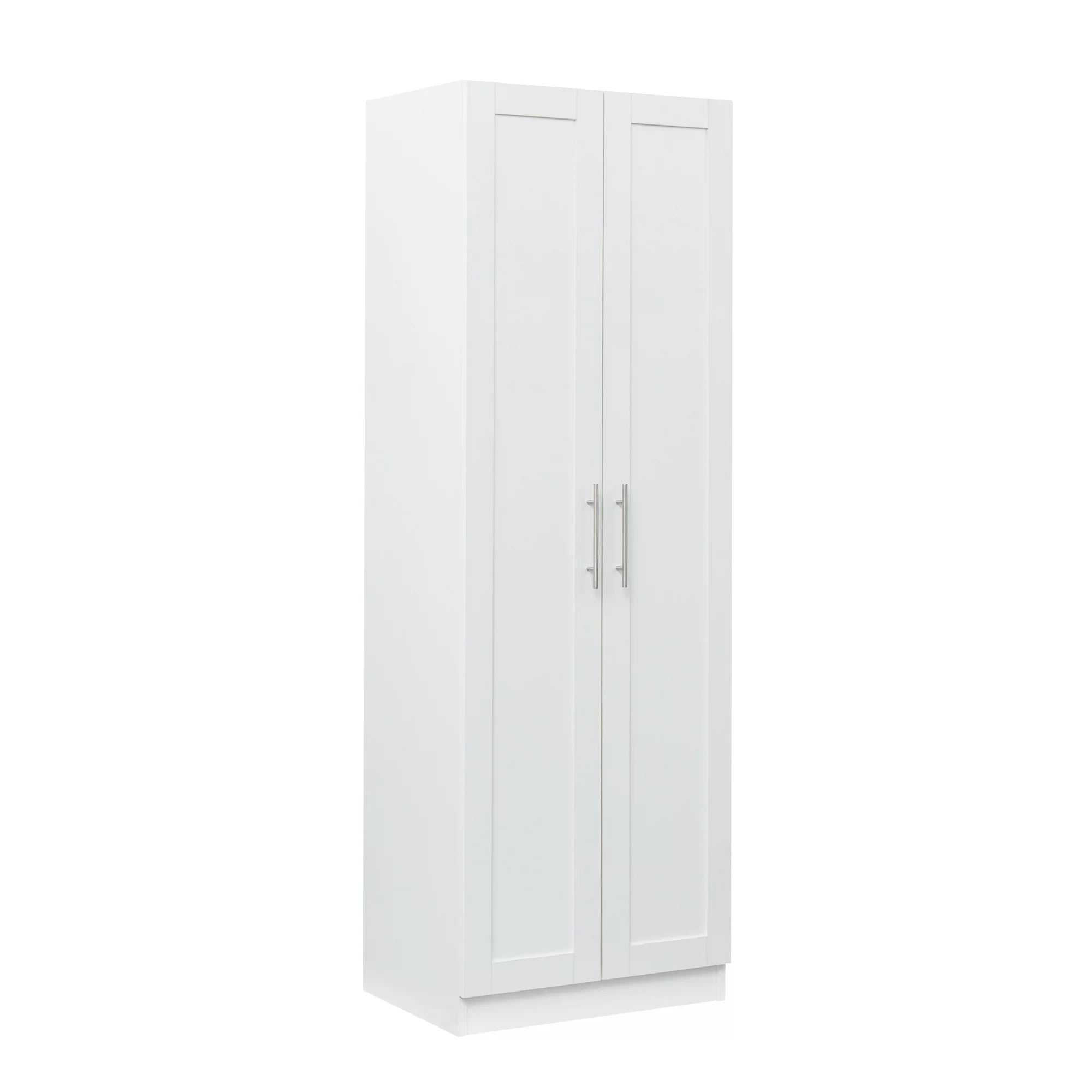 White 2 Door 3 Partition Wardrobe Cabinet Q715
