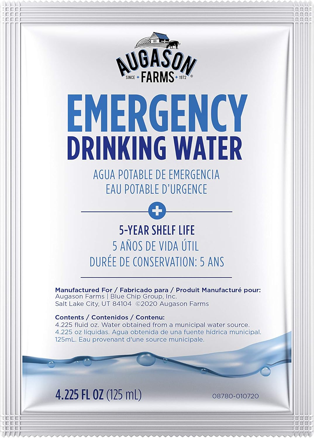 4.22 oz Pack 100 Emergency Drinking Water B5108