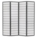 6Ft Folding 4 Panels Freestanding Wood Partition Screen V435554
