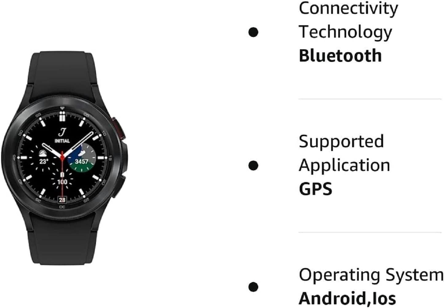 Black 42mm Smartwatch (Renewed) X935