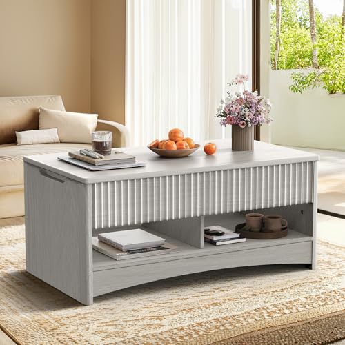 Natural Oak Lift Top Coffee Table with Storage B342870