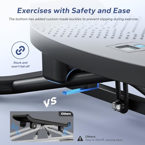 Black Sliding Ski Simulator with Resistance Bands, 300 LBS Loading Capacity Exercise Equipment C34868