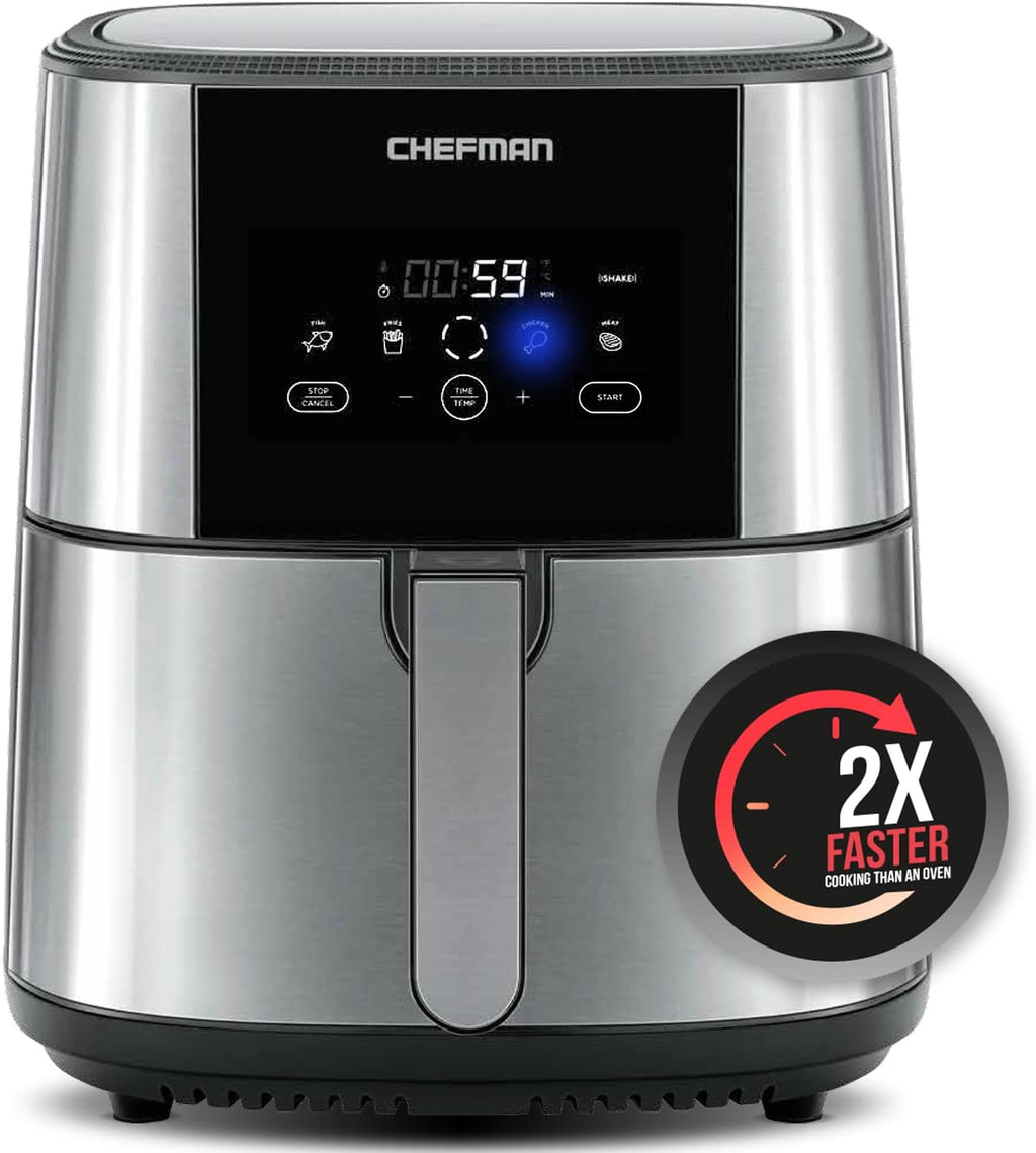 6.3 Quart Digital Air Fryer with Rotisserie, Black Q5113