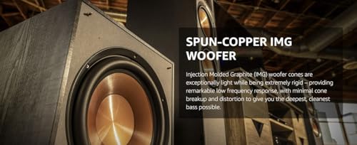 Black Bookshelf Speakers with Center Channel Speaker and Subwoofer Speaker F902
