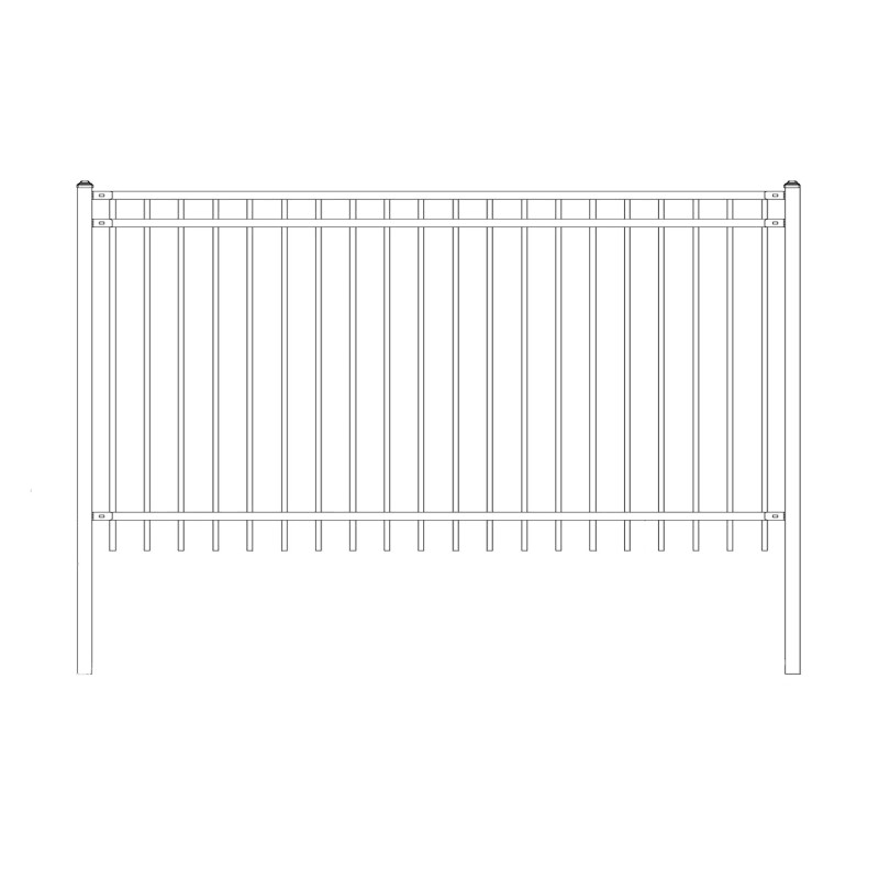 8 ft. Steel Fence Panel J684613