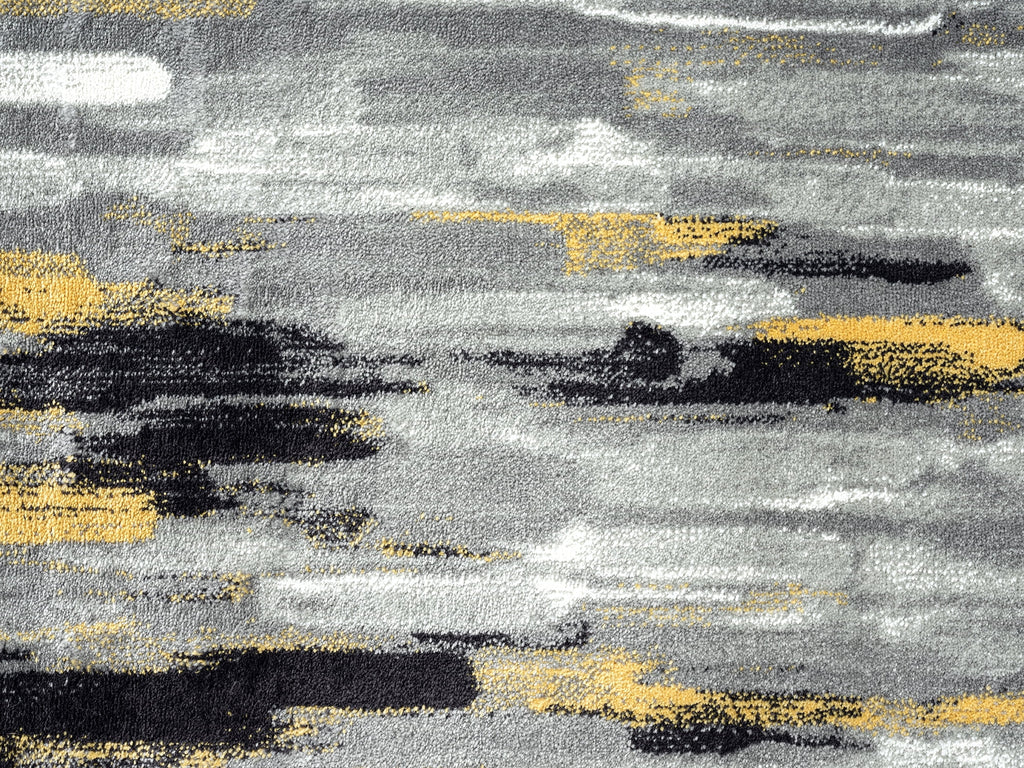 6 x 9 Grey Yellow Area Rug H519