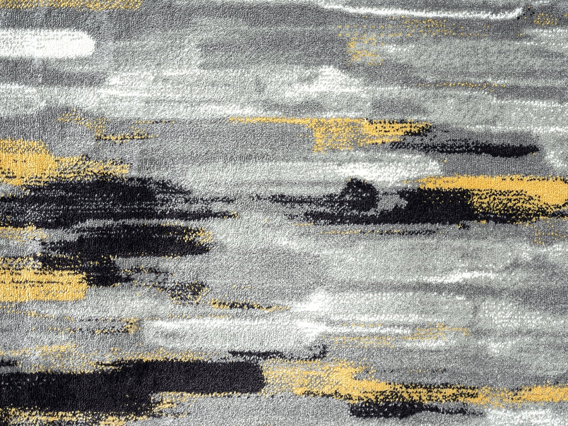 6 x 9 Grey Yellow Area Rug H519