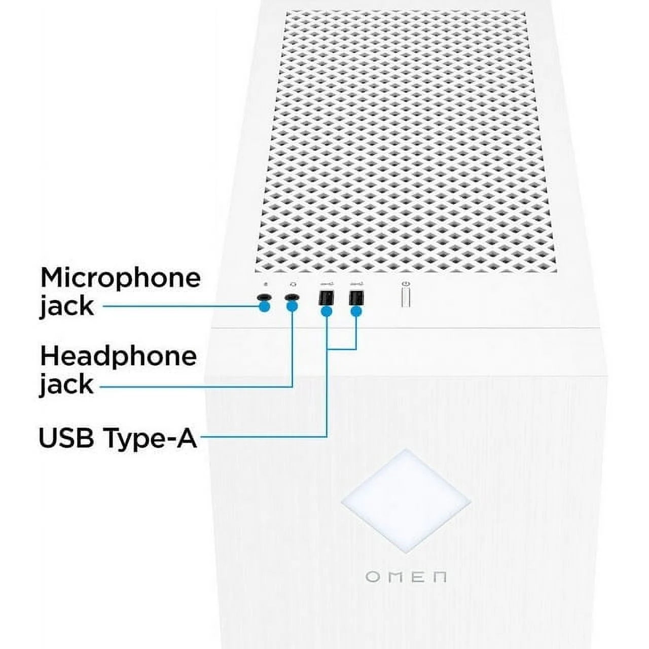 White 25L Gaming Desktop Intel Core i5-13400F 16GB DDR5 Memory NVIDIA GeForce RTX 3060 1TB SSD O834