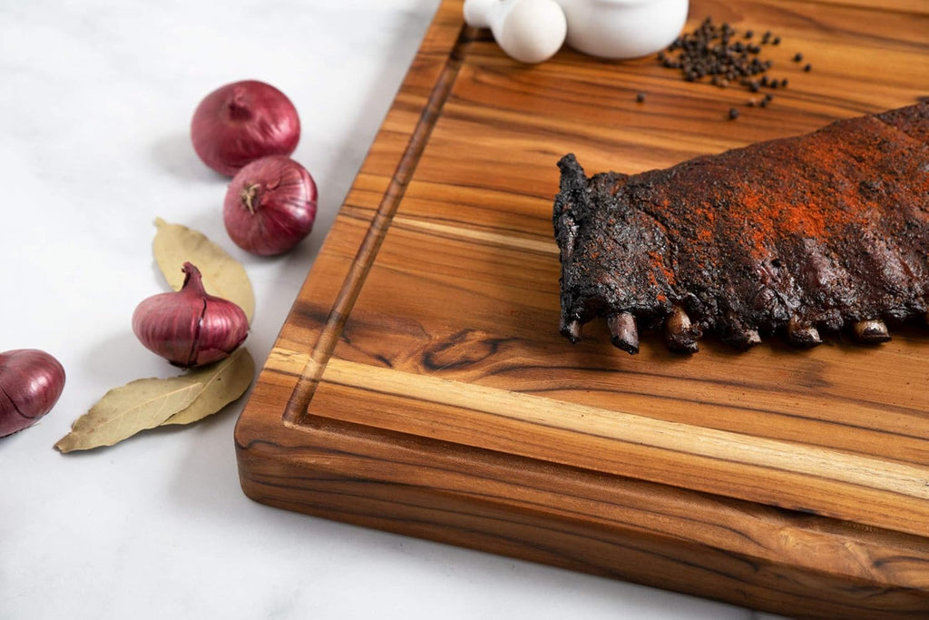 Large Wooden Cutting Board with Juice Groove, 24 x 18 x 1.5 Inch L51231