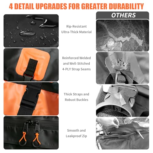 21 Cubic Feet 100% Waterproof Heavy Duty 840D Rooftop Cargo Bag with Anti-Slip Mat X110