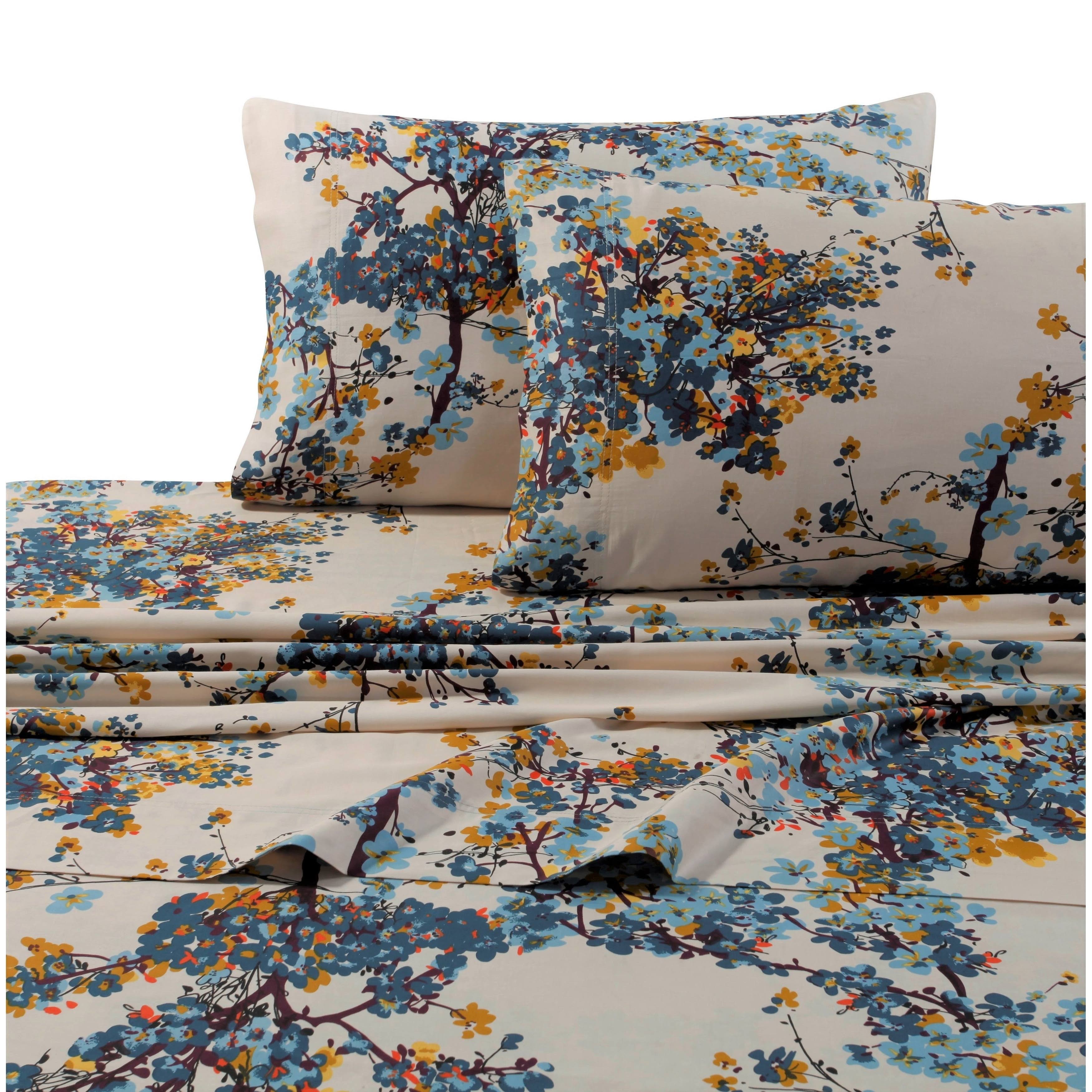 300 Thread Count Cotton Sateen Deep Pocket Bed Sheet Set - Twin Z50184