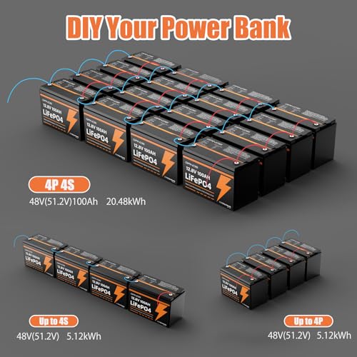 12V 100Ah LiFePO4 Group 31 Lithium Battery with Built-in 100A BMS S7087