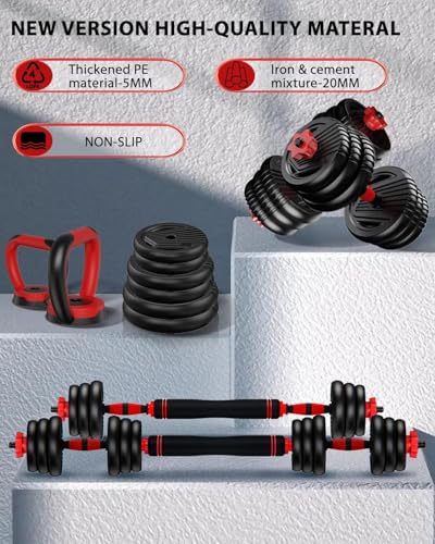 Adjustable Dumbbells Set, 4 in1, 10/20/35/45/70/90lbs Y531