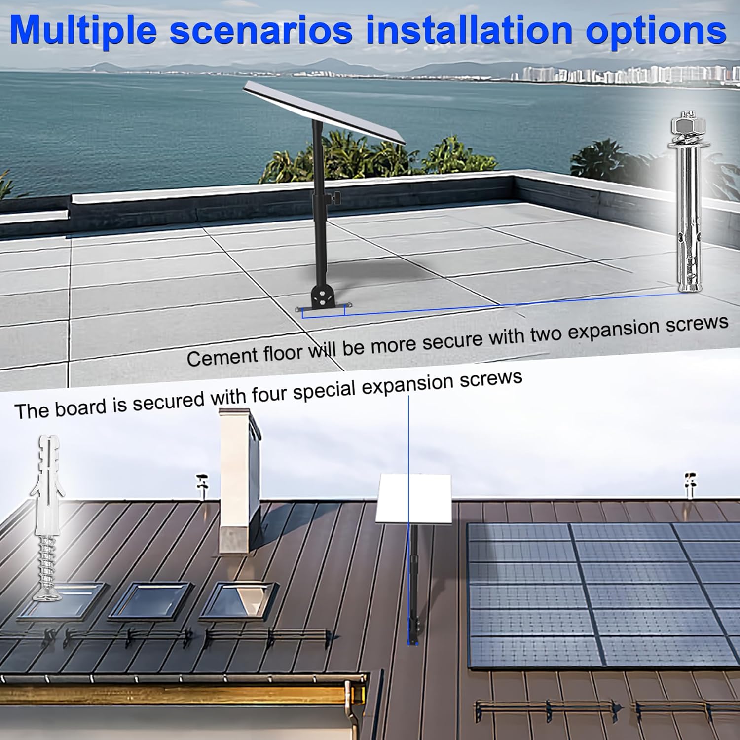 Heavy Duty Adjustable Starlink Roof Mount with Pipe Adapter M2900