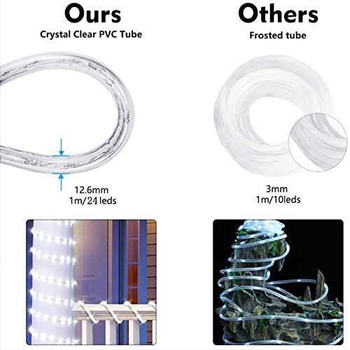 100ft 720 LED Connectable Flexible Tube Lights with 8 Modes, Waterproof Multicolor LED Rope Lights C8608