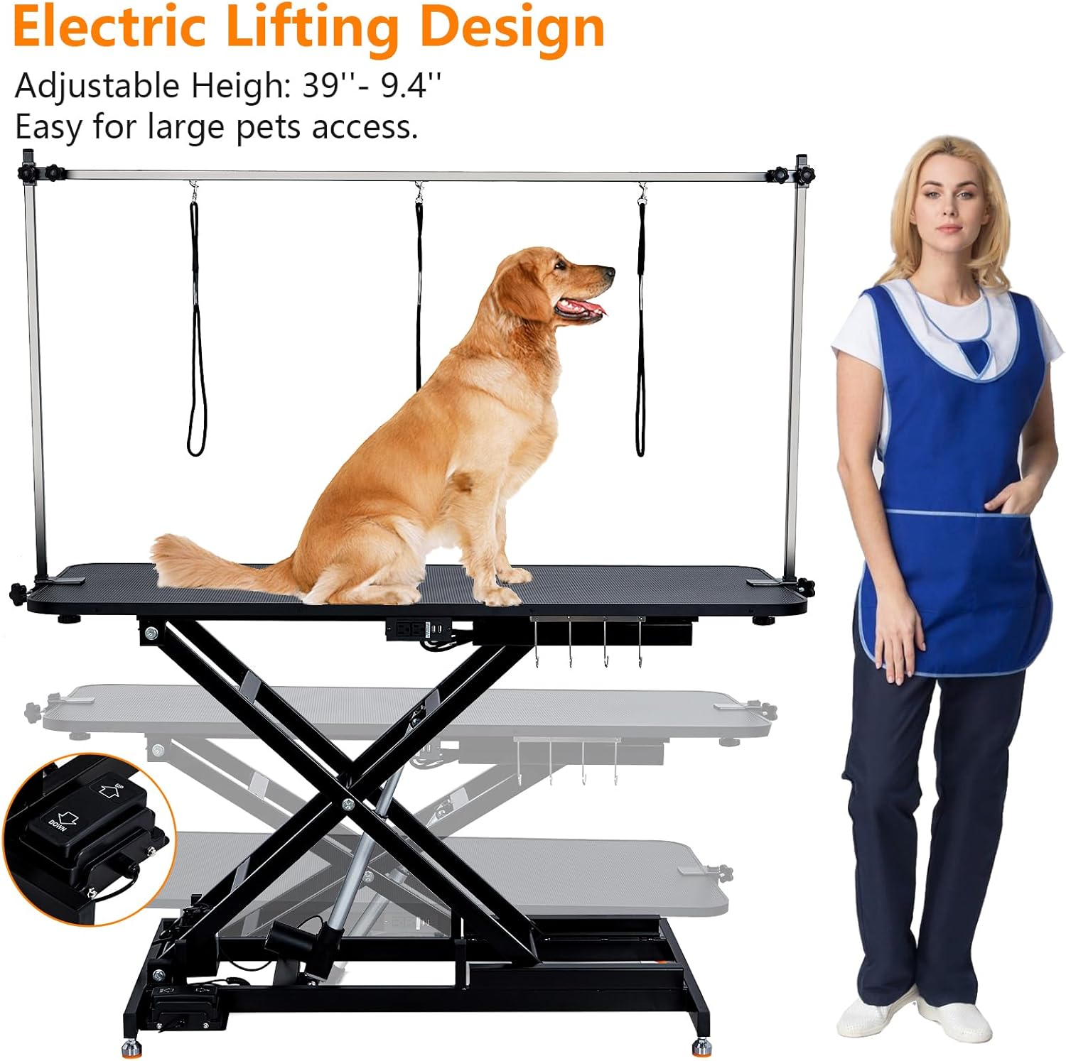 60" Hydraulic Pet Grooming Table Heavy Duty Max Load 350Lbs U14184