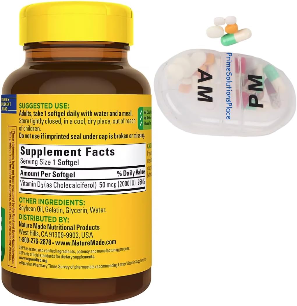 Vitamin D3 2000 IU (50 mcg) Softgels - 320 Day Supply E599417