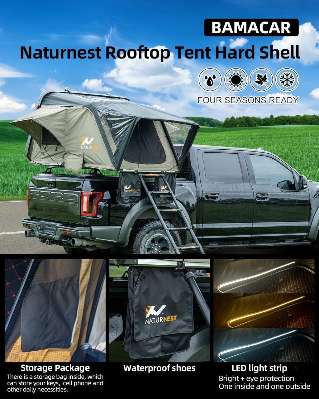 Hard Shell Rooftop Tent with 2 Chair M397