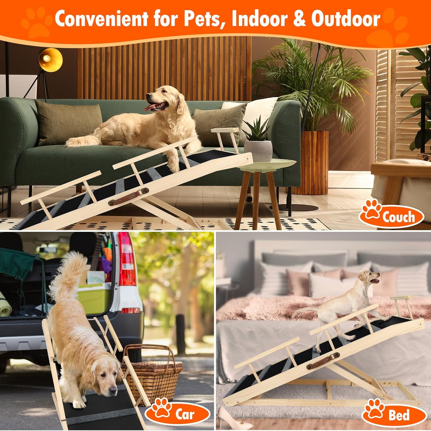 46.5" Adjustable Folding Pet Ramp B707260