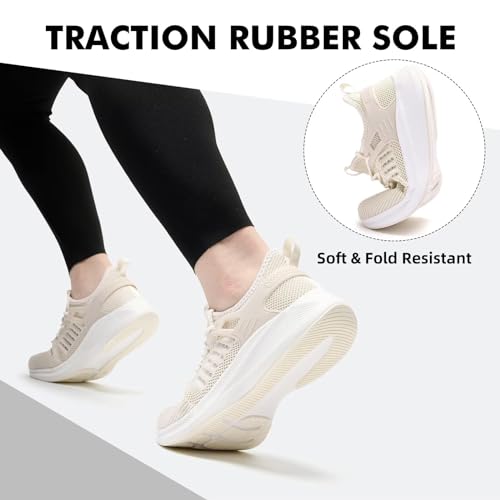 Women's Athletic Walking Shoes Lightweight Breathable Slip on Sneakers C7329