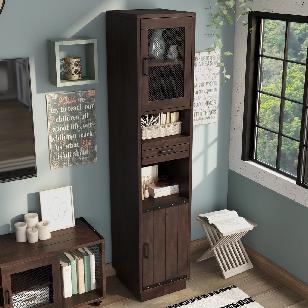 Walnut Multi-Storage TV Tower Z831
