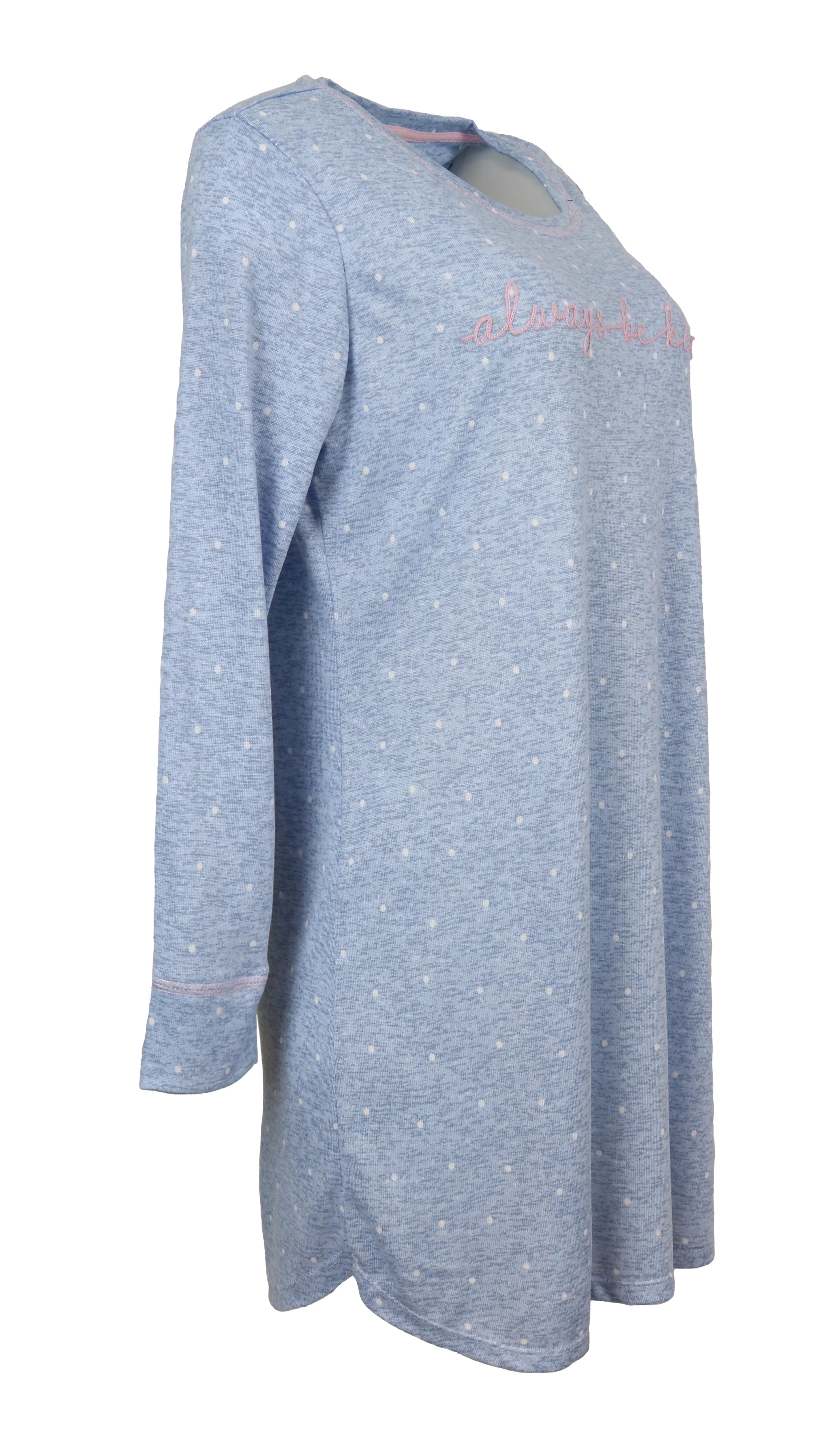 Long Sleeve Night Gown Sleep Dress T1096