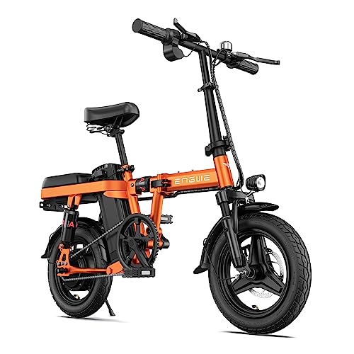 Mini Electric Bike 14" Folding Ebike 600W Motor 48V 10AH Battery J11694