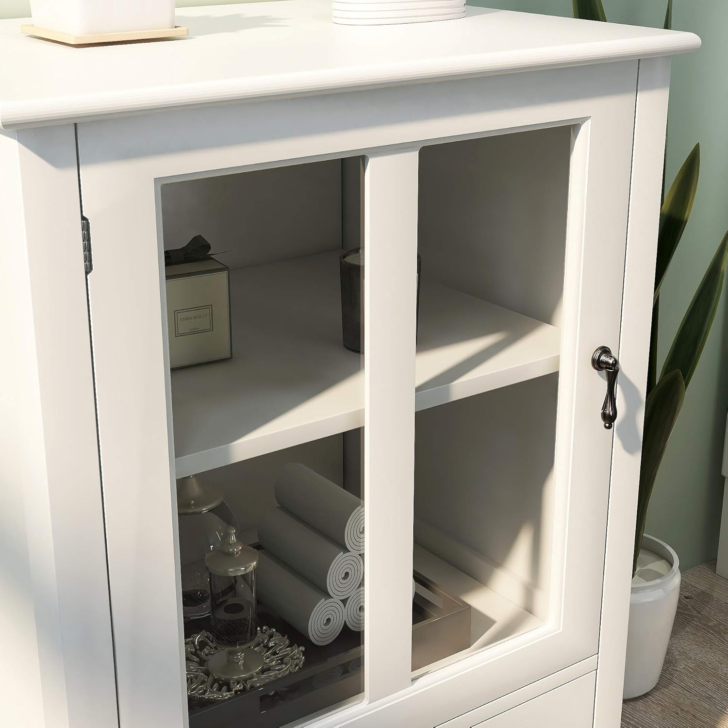 White Wooden Kitchen Storage Sideboard with Drawer F8812