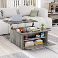 Gray Oak Lift Top Coffee Table with Storage A6416