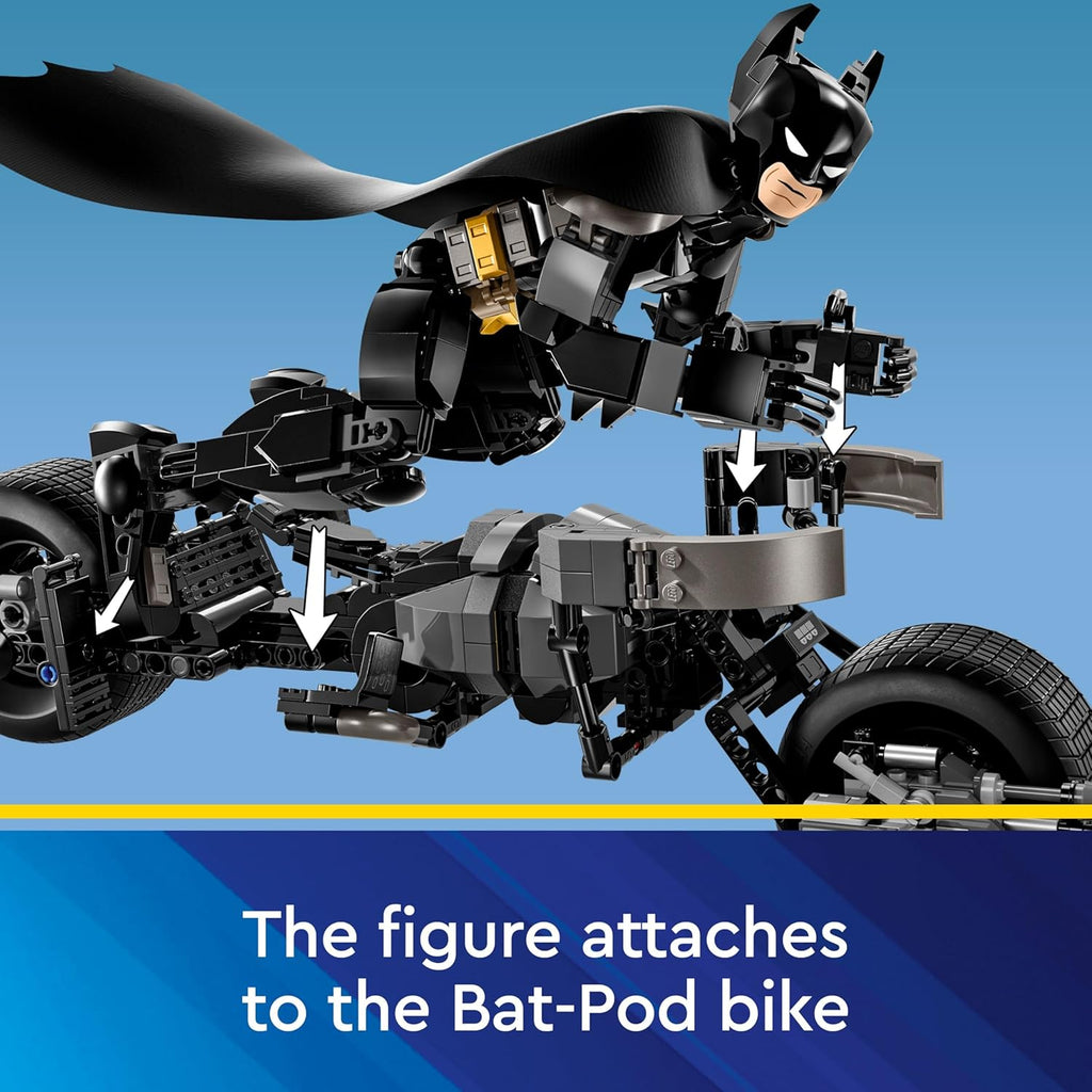 Batman Figure and Motorcycle Bat-Pod Toy for Kids 12+ Years Old Adventure Set B20858