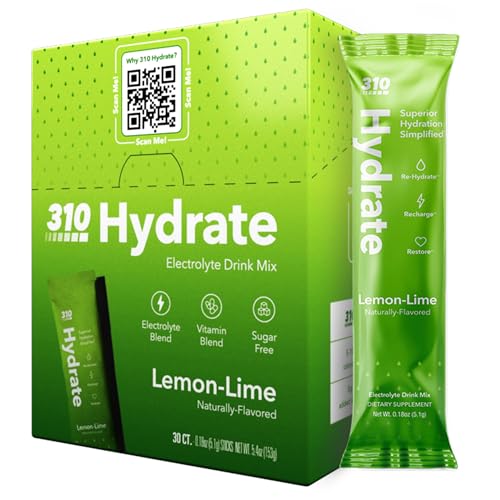 30 Single Servings Lemon Lime Electrolytes Powder Packets X4949