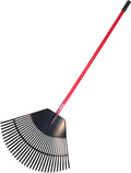 Poly Lawn and Leaf Rake with Fiberglass Handle, 31-Inch N644348